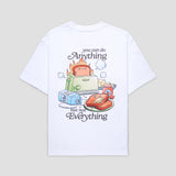Burnout Toast Oversized Tee -  White