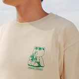 Talking Toes + Starbucks WEAVE Oversized Tee - Cream