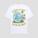 Happy Homebody Oversized Tee - White