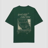 Clueless Egg Oversized Tee - Jungle Green